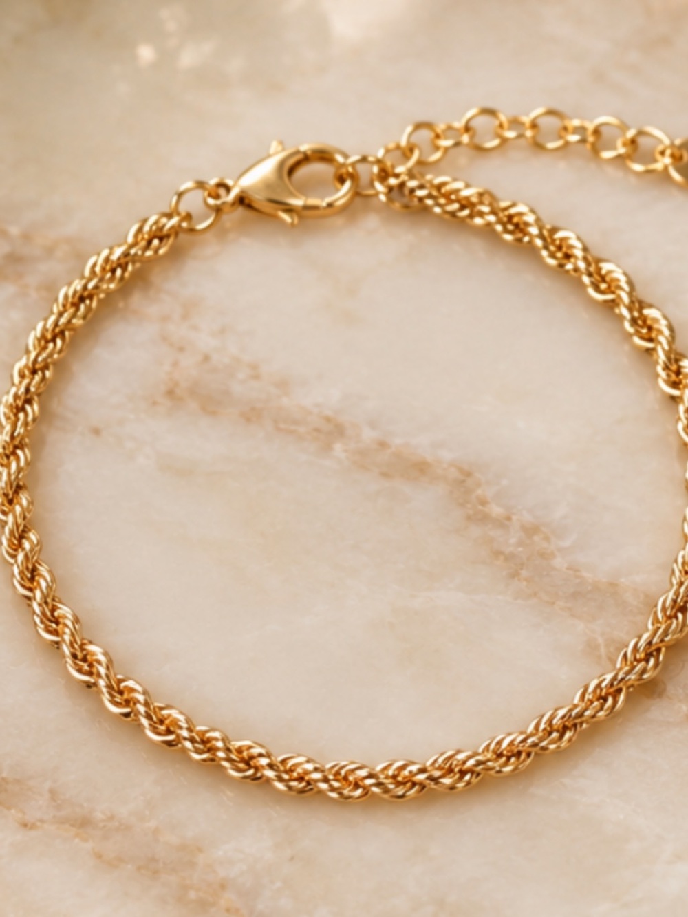 Gold Rope Chain Bracelet